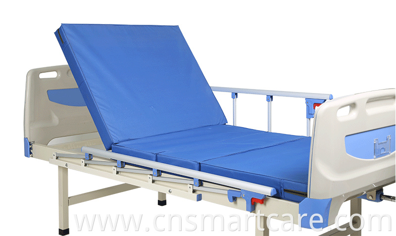 Profession hospital medic bed 2 function manual hospital caregiver bed stainless steel